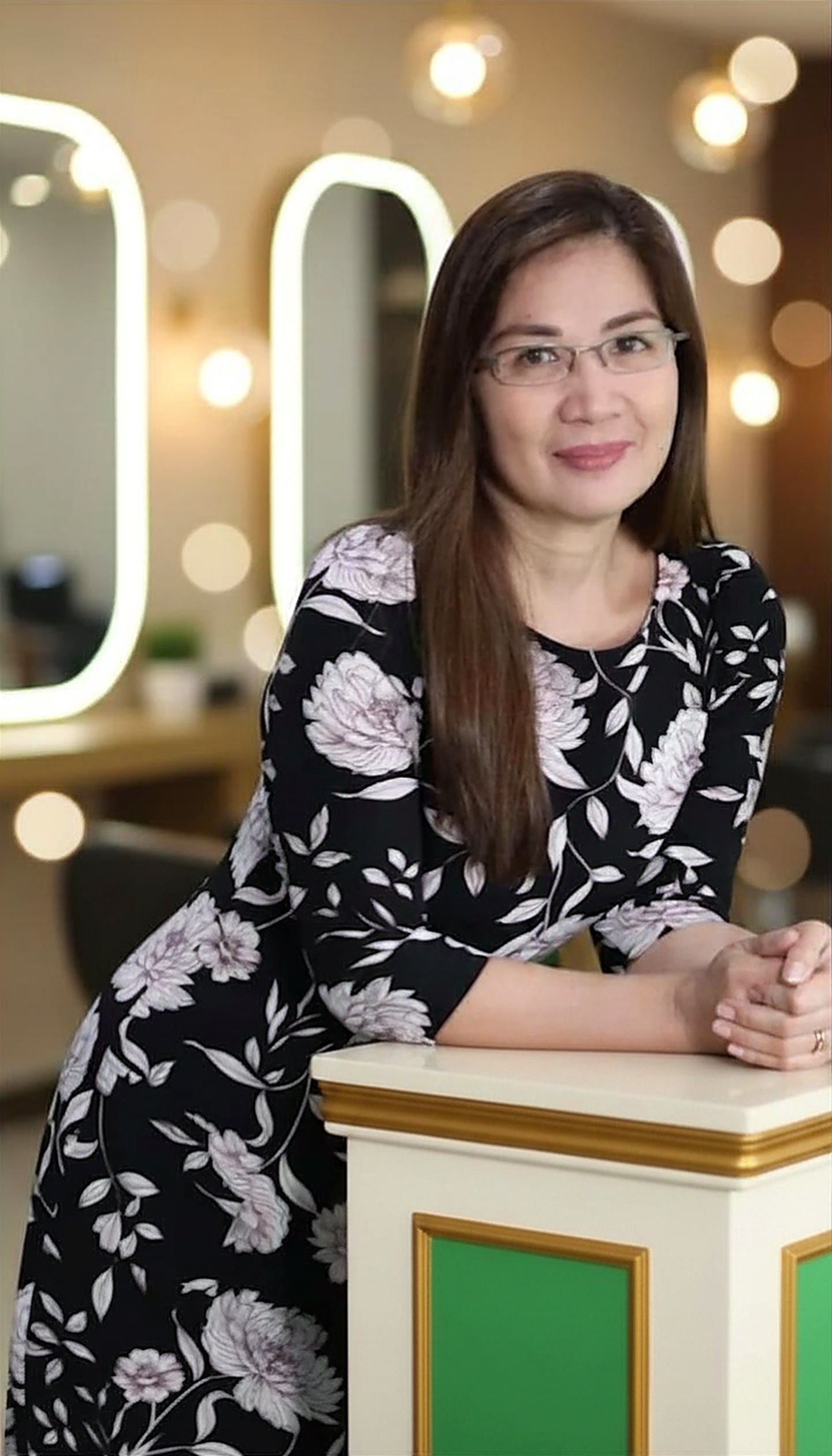 Ms. Emma Venturina, owner of Empire of Charm Salon and Charm Makeover Salon Mandaluyong City